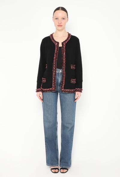 Chanel Cashmere Frayed Trim Cardigan - 2 Chanel Cashmere Frayed Trim Cardigan - 2