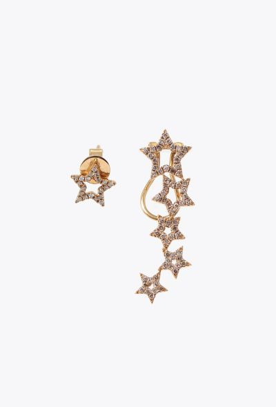 Modern Fine Jewelry Rosa de la Cruz 18k Yellow Gold & Diamond Star Earrings - 1