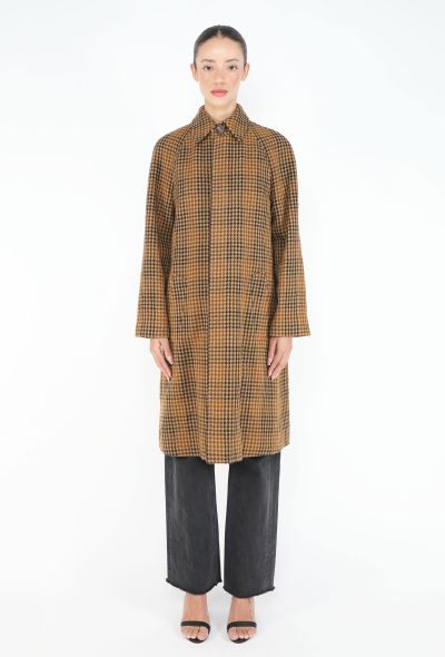 Saint Laurent 2014 Houndstooth Plaid Coat - 2