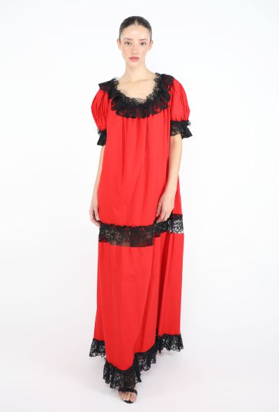 Saint Laurent STUNNING 1977 Chantilly Lace Gitane Dress - 2