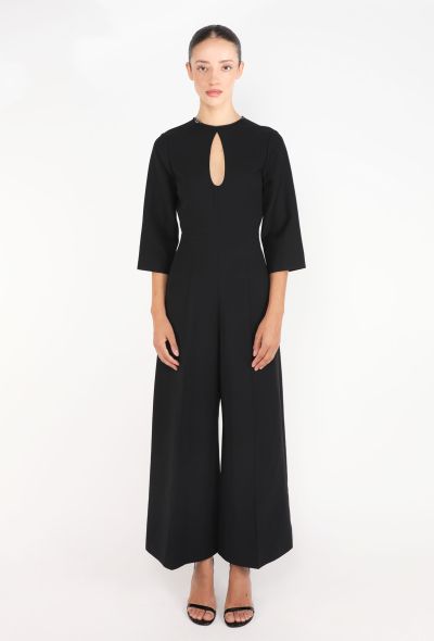 Gucci Patent Trim Flared Jumpsuit - 1