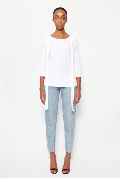 Chanel Ribbed Lavallière Top - 2