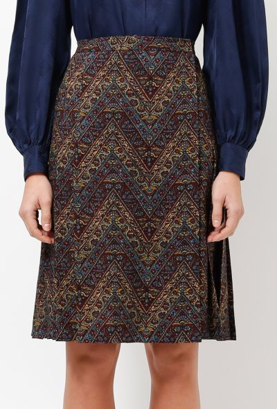                                         '70s Paisley Print Wrap Skirt-2