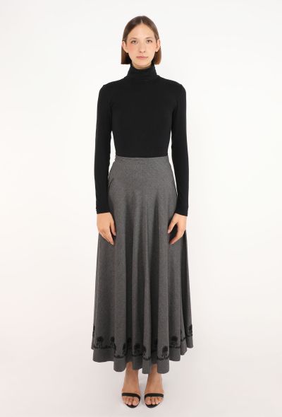 Jean Paul Gaultier Vintage Embroidered Trim Skirt - 2