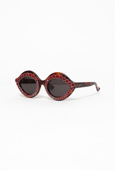                                         Strass Lip Cat-Eye Sunglasses-2