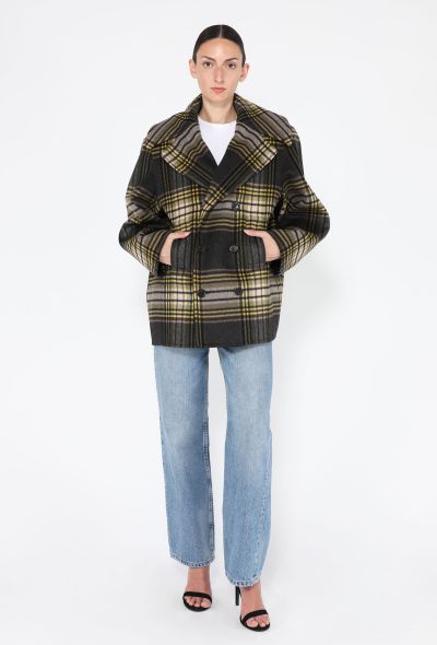 Saint Laurent Tartan-Check Double Breasted Coat, 2025 - 2