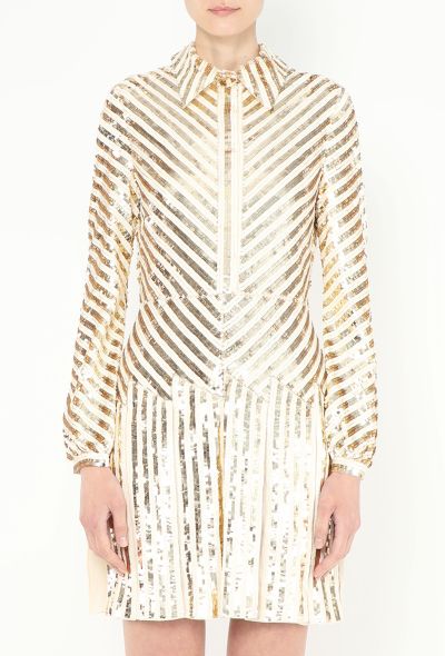 Valentino 2022 Sequin Appliqué Fluted Dress - 2 Valentino 2022 Sequin Appliqué Fluted Dress - 2