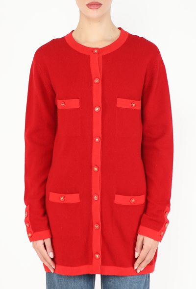 Chanel RARE F/W 1994 Cashmere Emblem Cardigan - 1