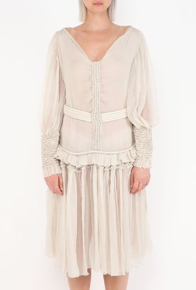 Givenchy McQueen Ruffled Chiffon Dress, 2001 - 2