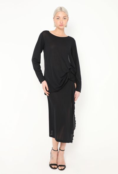 Yohji Yamamoto 1994 Jersey Wrap Slit Ensemble - 1 Yohji Yamamoto 1994 Jersey Wrap Slit Ensemble - 1