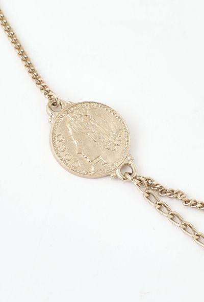 Chanel Embossed 'Coco' Coin Necklace - 2