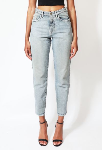                                         2019 Washed High-Waisted Jeans -2