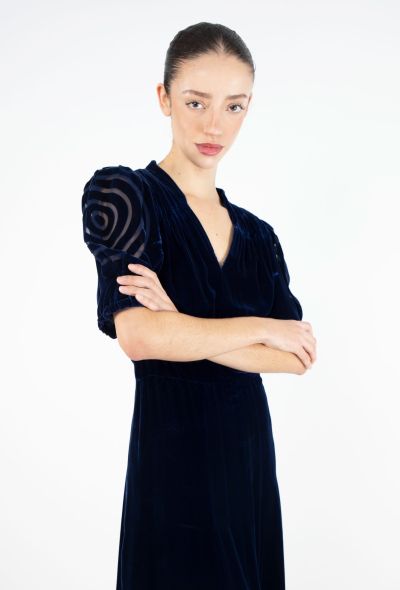 Vintage Velvet Shirred Dress - 2