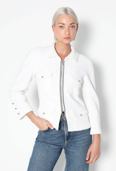 Chanel 2011 Iridescent Bouclé Chainlink Jacket - 1 Chanel 2011 Iridescent Bouclé Chainlink Jacket - 1