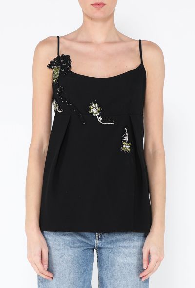 Prada F/W 2015 Floral Applique Top - 1