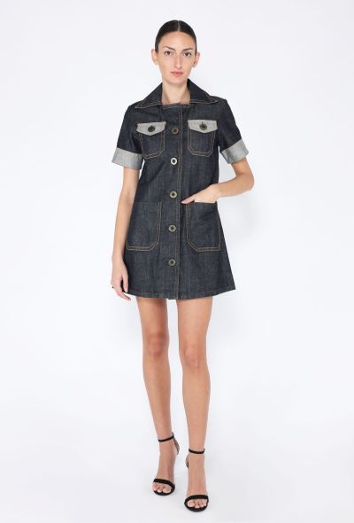Chloé 2007 Denim Workwear Dress - 2