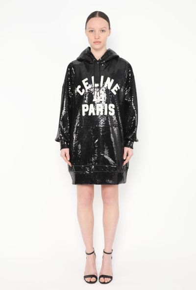 Céline 2022 Iridescent Sequin Varsity Hoodie - 1 Céline 2022 Iridescent Sequin Varsity Hoodie - 1