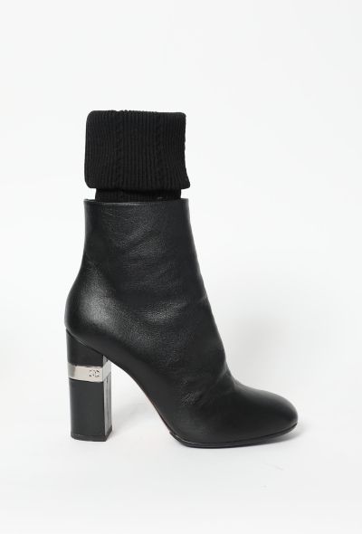                                         Leather 'CC' Sock Boots-1