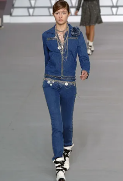 Chanel S/S 2006 Camélia Denim Jacket - 2
