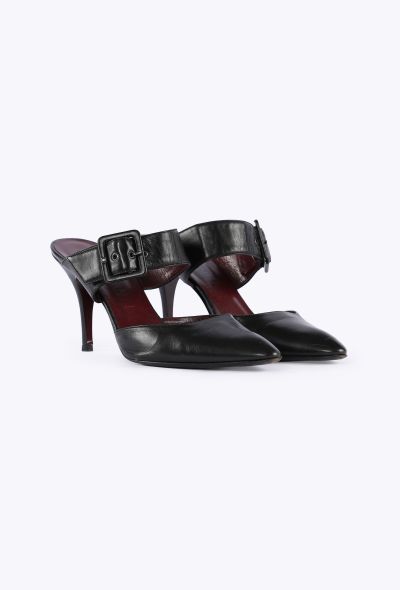 Chanel Leather Buckle Mules, 2003 - 2