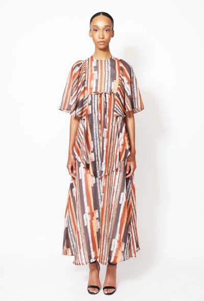                             70s Tiered Abstract Tunic Dress - 1