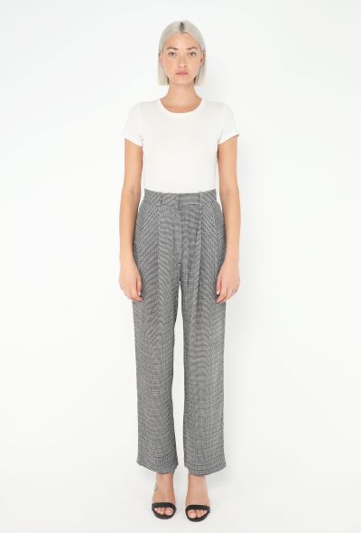 Céline Silk Houndstooth Trousers - 2 Céline Silk Houndstooth Trousers - 2