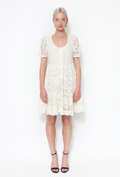 Saint Laurent S/S 2016 Ruffled Lace Dress - 1 Saint Laurent S/S 2016 Ruffled Lace Dress - 1