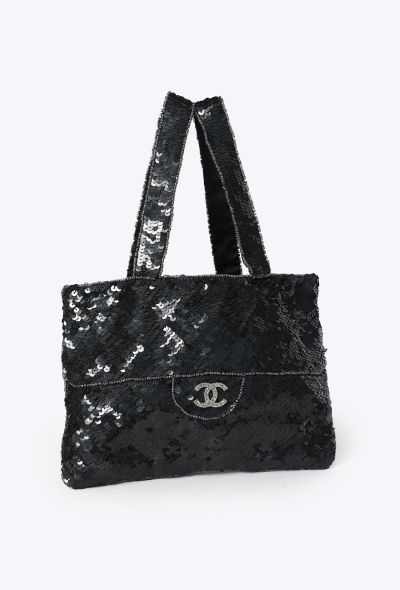 Chanel '90s Mini Trompe-l’oeil Sequin Tote Bag - 2
