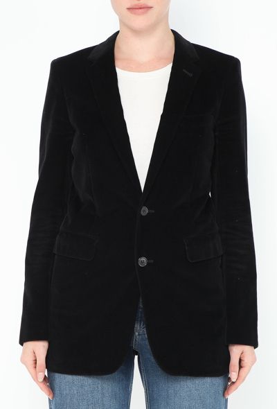 Saint Laurent S/S 2015 Tailored Velvet Blazer - 1 Saint Laurent S/S 2015 Tailored Velvet Blazer - 1