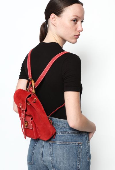                             Suede Bamboo Backpack - 2