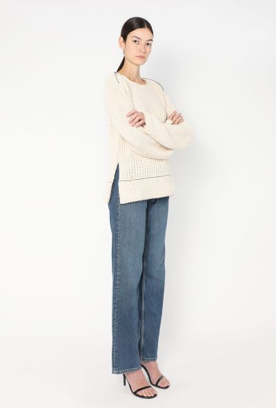 Céline Contrast Trim Knit Sweater - 2 Céline Contrast Trim Knit Sweater - 2