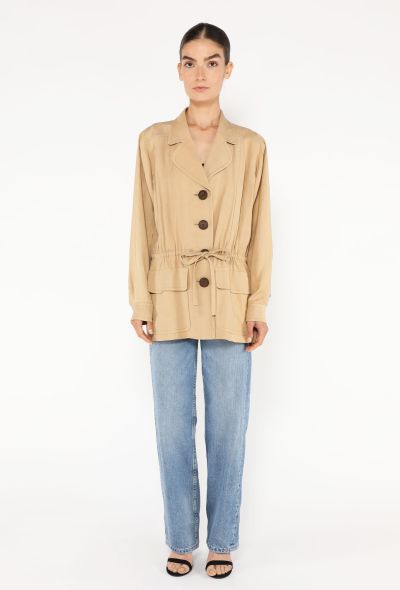 Saint Laurent 90s Linen Safari Jacket - 2