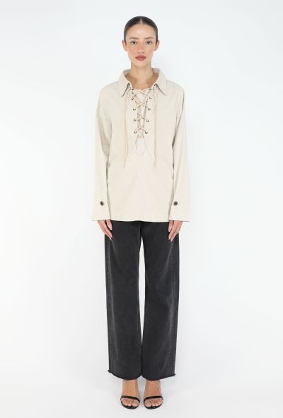 Chloé Resort 2017 Corduroy Lace-Up Top - 1