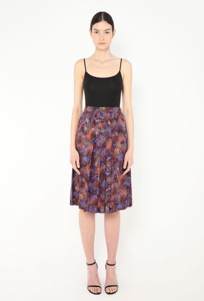 Saint Laurent 1973 Abstract Floral Pleated Ensemble - 2 Saint Laurent 1973 Abstract Floral Pleated Ensemble - 2