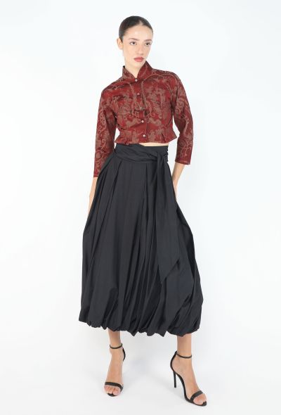 Romeo Gigli Callaghan 1988 Silk Damask Blouse - 2