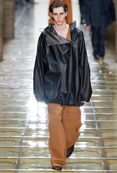                                         S/S 2020 Zip Leather Raincoat-2