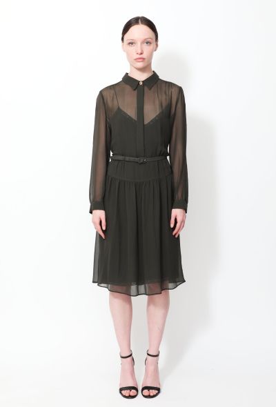                                         2012 Chiffon Belted Dress -1