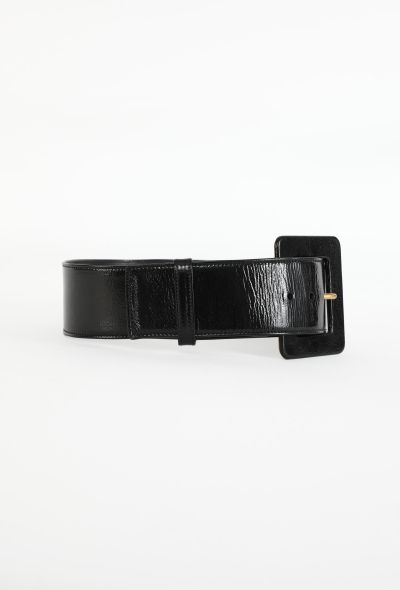 Saint Laurent Patent Leather Buckle Belt - 2