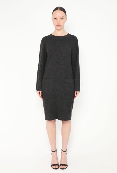 Chanel Anthracite Cashmere Knit Dress - 1