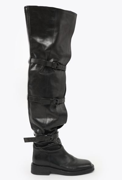 Ann Demeulemeester F/W 2018 Buckled Leather Boots - 1 Ann Demeulemeester F/W 2018 Buckled Leather Boots - 1