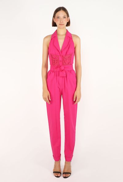 Thierry Mugler Corded Cinched Jumpsuit, 1990s - 1