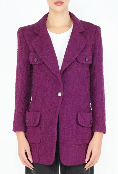 Chanel Fall 1997 Notched Tweed Jacket - 1