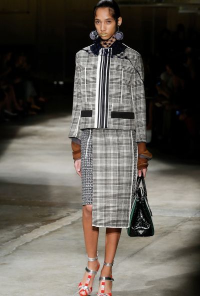 Prada S/S 2016 Patchwork Tweed Ensemble - 2