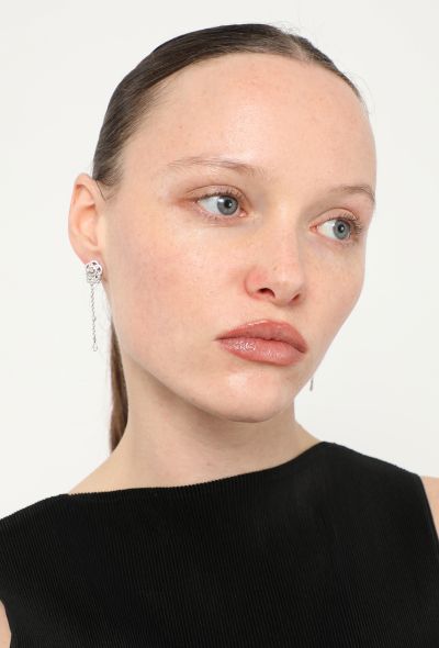 Chanel Sublime 18k White Gold & Diamond Camellia Earrings - 2 Chanel Sublime 18k White Gold & Diamond Camellia Earrings - 2