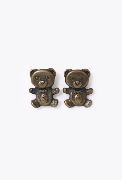 Moschino '90s Teddy Clip Earrings - 1 Moschino '90s Teddy Clip Earrings - 1