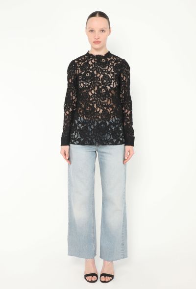 Saint Laurent Guipure Embroidered Lace Top - 2 Saint Laurent Guipure Embroidered Lace Top - 2