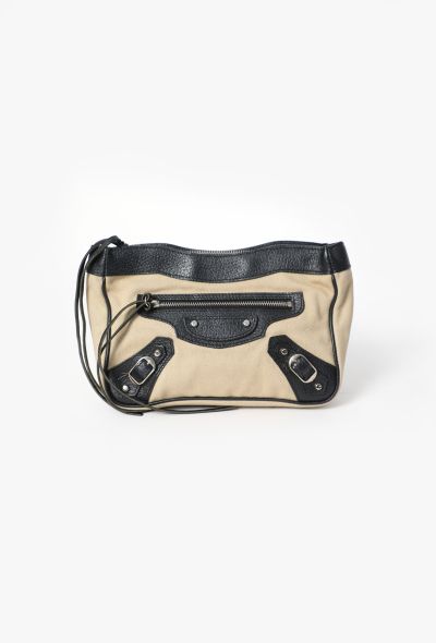 Balenciaga Early 2000s Canvas Motorcycle City Clutch - 1