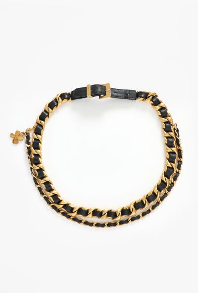 Chanel COLLECTOR F/W 1993 Clover Chainlink Belt - 1