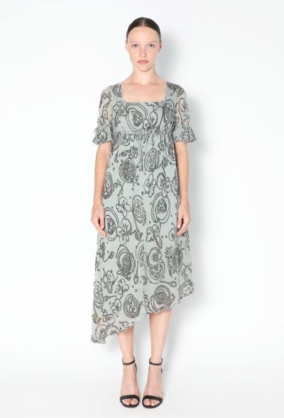 Romeo Gigli '90s Asymmetrical Velvet Crêpe Dress - 1 Romeo Gigli '90s Asymmetrical Velvet Crêpe Dress - 1