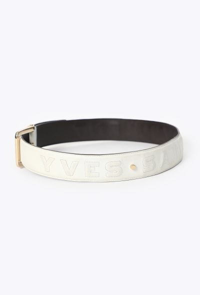 Saint Laurent Tom Ford '90s Logo Embossed Belt - 2